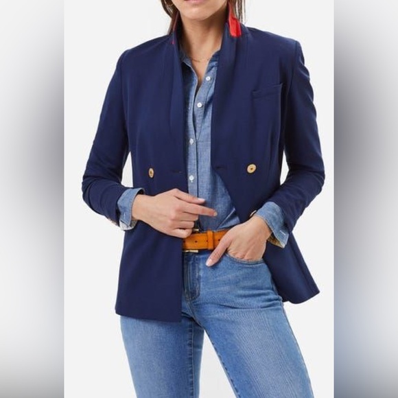 J. McLaughlin Jackets & Blazers - J. McLaughlin Navy Blue Warrington Double-Breasted Blazer